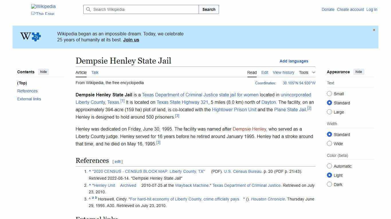 Dempsie Henley State Jail - Wikipedia